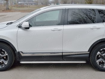 30 999 р. Широкая защита порогов SLITKOFF v3  Honda CR-V  RW,RT (2016-2020) дорестайлинг  с доставкой в г. Нижний Новгород. Увеличить фотографию 2