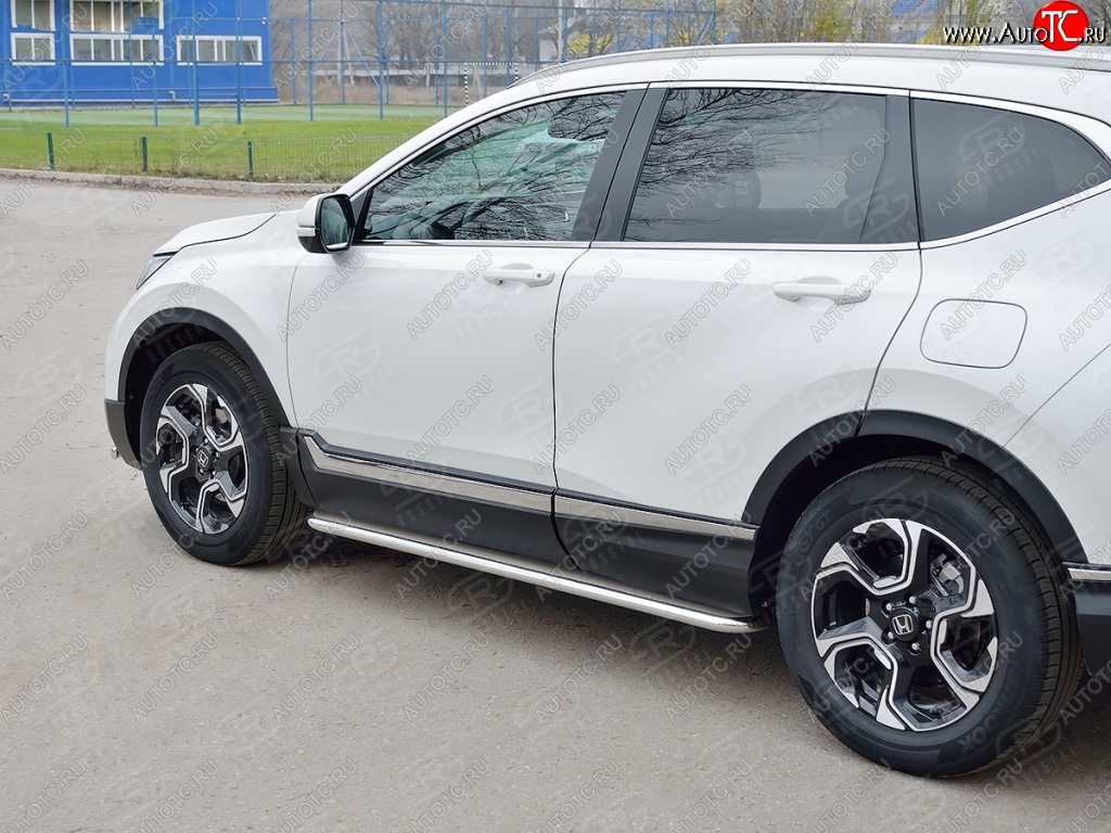 30 999 р. Широкая защита порогов SLITKOFF v3  Honda CR-V  RW,RT (2016-2020) дорестайлинг  с доставкой в г. Нижний Новгород