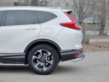 13 999 р. Защита заднего бампера (Ø63 и 42, дуги, нержавейка) SLITKOFF Honda CR-V RW,RT дорестайлинг (2016-2020)  с доставкой в г. Нижний Новгород. Увеличить фотографию 4