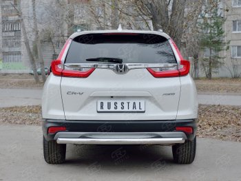 11 999 р. Защита заднего бампера (Ø63 мм, нержавейка) SLITKOFF Honda CR-V RW,RT дорестайлинг (2016-2020)  с доставкой в г. Нижний Новгород. Увеличить фотографию 2