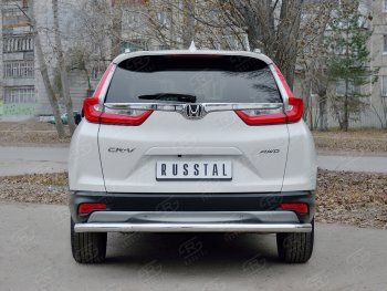 13 549 р. Защита заднего бампера (Ø63 мм, нержавейка) SLITKOFF Honda CR-V RW,RT дорестайлинг (2016-2020)  с доставкой в г. Нижний Новгород. Увеличить фотографию 2