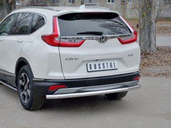 13 549 р. Защита заднего бампера (Ø63 мм, нержавейка) SLITKOFF Honda CR-V RW,RT дорестайлинг (2016-2020)  с доставкой в г. Нижний Новгород. Увеличить фотографию 3