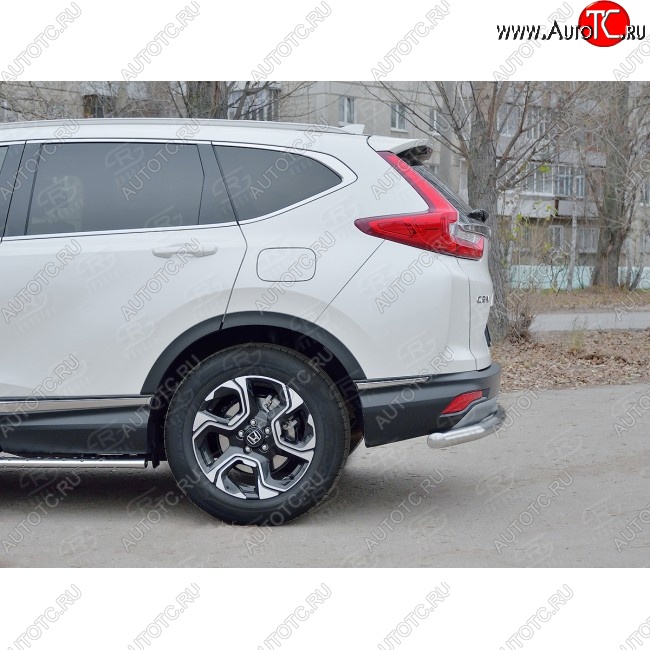 13 549 р. Защита заднего бампера (Ø63 мм, нержавейка) SLITKOFF Honda CR-V RW,RT дорестайлинг (2016-2020)  с доставкой в г. Нижний Новгород