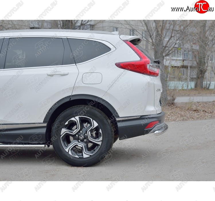 11 999 р. Защита заднего бампера (Ø63 мм, нержавейка) SLITKOFF Honda CR-V RW,RT дорестайлинг (2016-2020)  с доставкой в г. Нижний Новгород