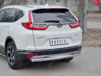 15 649 р. Защита заднего бампера (Ø75x42 мм, нержавейка) Russtal Honda CR-V RW,RT дорестайлинг (2016-2020)  с доставкой в г. Нижний Новгород. Увеличить фотографию 3