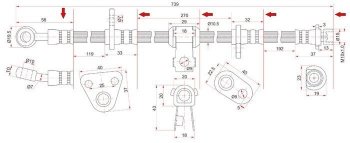 Тормозной шланг SAT (левый/правый) Honda Inspire 2 UA1, UA2, UA3 (1995-1998)