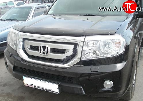 5 079 р. Дефлектор капота NovLine Honda Pilot YF4 дорестайлинг (2008-2011)  с доставкой в г. Нижний Новгород