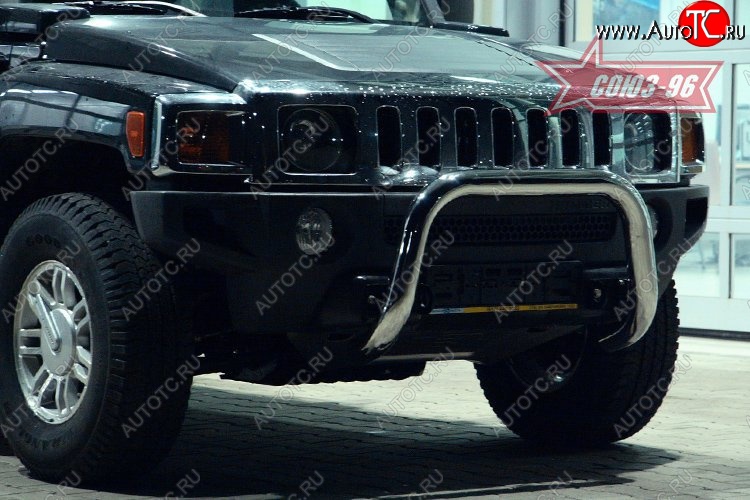 20 654 р. Защита переднего бампера Souz-96 (d76) HUMMER H3 (2005-2010)  с доставкой в г. Нижний Новгород