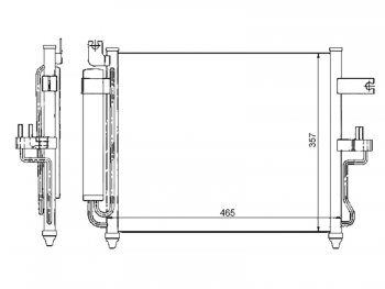 Радиатор кондиционера (MT) SAT Hyundai Accent седан ТагАЗ (2001-2012)