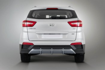 9 399 р. Накладка заднего бампера Xmug  Hyundai Creta  GS (2015-2021) дорестайлинг, рестайлинг (Неокрашенная)  с доставкой в г. Нижний Новгород. Увеличить фотографию 2