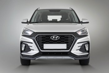 22 499 р. Передний бампер Xmug  Hyundai Creta  GS (2015-2021) дорестайлинг, рестайлинг (Неокрашенный)  с доставкой в г. Нижний Новгород. Увеличить фотографию 2