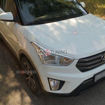 Реснички на фары MV-Tuning Hyundai Creta GS дорестайлинг (2015-2019)