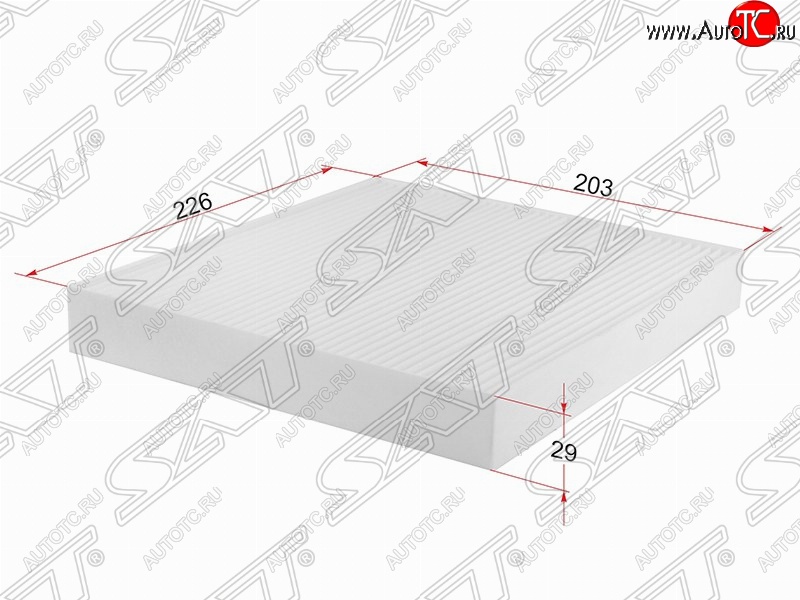 226 р. Фильтр салонный SAT (226х203х29 mm)  Hyundai Creta (GS), Solaris (HCR), Tucson (TL), KIA Rio (4 FB,  X-line,  4 YB,  X), Seltos, Sportage (4 QL)  с доставкой в г. Нижний Новгород