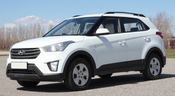 8 199 р. Комплект рейлингов АПС  Hyundai Creta  GS (2015-2021) дорестайлинг, рестайлинг (Серебристые без поперечин )  с доставкой в г. Нижний Новгород. Увеличить фотографию 6