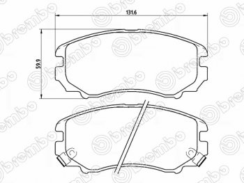 Комплект передних тормозных колодок BREMBO Hyundai IX35 LM рестайлинг (2013-2018)