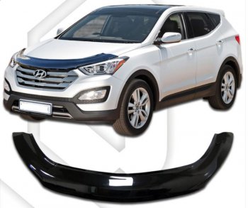 Дефлектор капота CA-Plastiс exclusive Hyundai Santa Fe DM дорестайлинг (2012-2016)