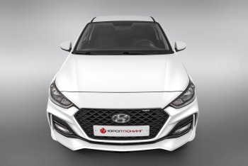 17 999 р. Передний бампер Quant Romb Hyundai Solaris HCR седан рестайлинг (2020-2022) (Комплектация Комфорт, Неокрашенный)  с доставкой в г. Нижний Новгород. Увеличить фотографию 3