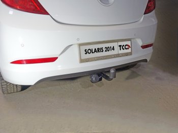 Фаркоп (тягово-сцепное устройство) TCC Hyundai Solaris RBr хэтчбэк рестайлинг (2014-2017)