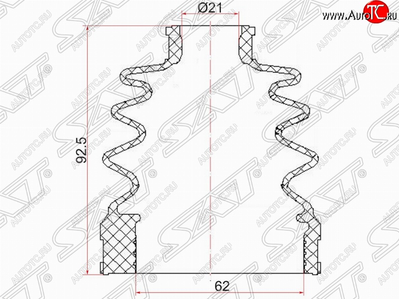 389 р. Пыльник ШРУСа (внутренний/передний) SAT  Hyundai Solaris  RBr (2010-2014), KIA Rio  3 QB (2011-2017)  с доставкой в г. Нижний Новгород