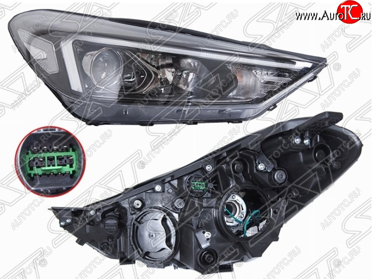 27 999 р. Правая передняя фара SAT (LED) Hyundai Tucson TL рестайлинг (2018-2021)  с доставкой в г. Нижний Новгород