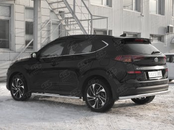 13 499 р. Защита заднего бампера (Ø63 мм, нержавейка) RUSSTAL Hyundai Tucson TL рестайлинг (2018-2021)  с доставкой в г. Нижний Новгород. Увеличить фотографию 4