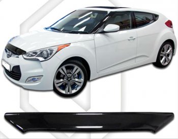 Дефлектор капота CA-Plastic Hyundai Veloster FS дорестайлинг (2011-2014)