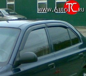 999 р. Комплект дефлекторов окон (ветровиков) 4 шт. Russtal Hyundai Accent седан ТагАЗ (2001-2012)  с доставкой в г. Нижний Новгород