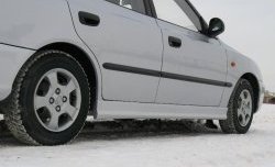 4 099 р. Пороги накладки Style  Hyundai Accent  седан ТагАЗ (2001-2012) (Неокрашенные)  с доставкой в г. Нижний Новгород. Увеличить фотографию 4