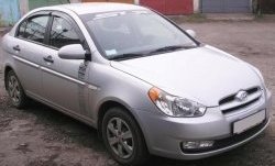 1 649 р. Реснички на фары CT v1 Hyundai Accent MC седан (2005-2011) (Неокрашенные)  с доставкой в г. Нижний Новгород. Увеличить фотографию 2