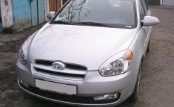 1 649 р. Реснички на фары CT v1 Hyundai Accent MC седан (2005-2011) (Неокрашенные)  с доставкой в г. Нижний Новгород. Увеличить фотографию 3