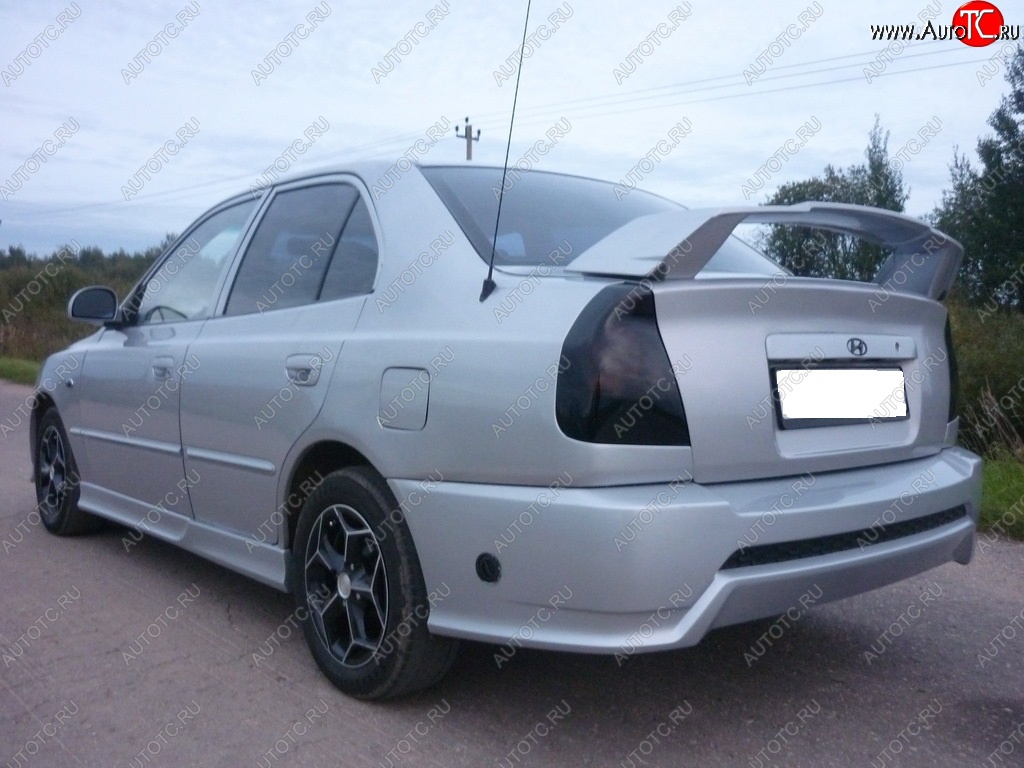 5 499 р. Спойлер GALANT STYLE Hyundai Accent седан ТагАЗ (2001-2012) (Неокрашенный)  с доставкой в г. Нижний Новгород