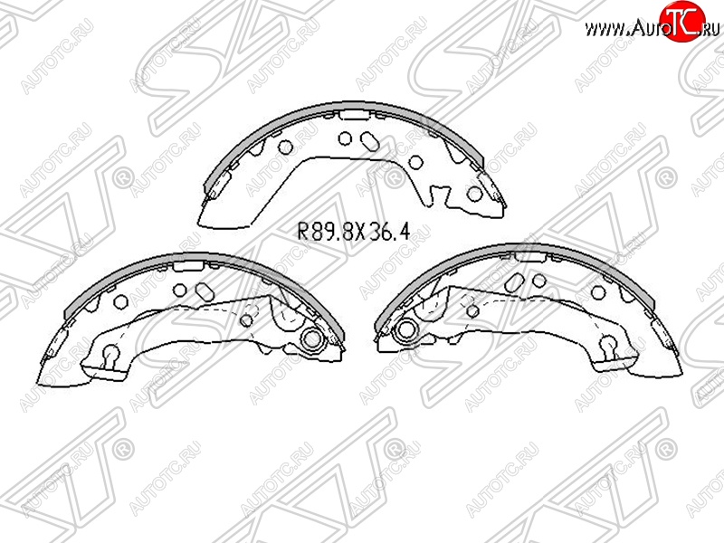 1 669 р. Колодки тормозные SAT (задние) Hyundai Accent седан ТагАЗ (2001-2012)  с доставкой в г. Нижний Новгород