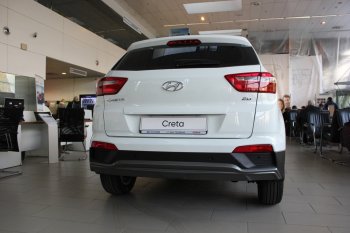 5 649 р. Накладка на задний бампер АвтоКрат Hyundai Creta GS дорестайлинг (2015-2019) (Неокрашенная)  с доставкой в г. Нижний Новгород. Увеличить фотографию 2