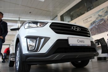 2 269 р. Накладки на ПТФ АвтоКрат Hyundai Creta GS дорестайлинг (2015-2019) (Неокрашенные)  с доставкой в г. Нижний Новгород. Увеличить фотографию 3