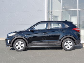 13 349 р. Защита порогов из круглой трубы d42 мм Russtal v3 Hyundai Creta GS дорестайлинг (2015-2019)  с доставкой в г. Нижний Новгород. Увеличить фотографию 3