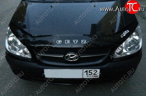 999 р. Дефлектор капота Russtal Hyundai Getz TB хэтчбэк 5 дв. рестайлинг (2005-2010)  с доставкой в г. Нижний Новгород