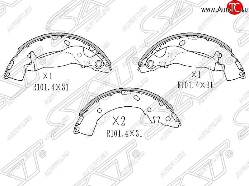 1 569 р. Колодки тормозные SAT (задние)  Hyundai Getz  TB - Solaris  RBr  с доставкой в г. Нижний Новгород