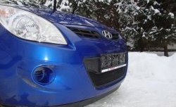 1 469 р. Сетка на бампер Russtal (черная) Hyundai i20 PB хэтчбэк дорестайлинг (2008-2012)  с доставкой в г. Нижний Новгород. Увеличить фотографию 3