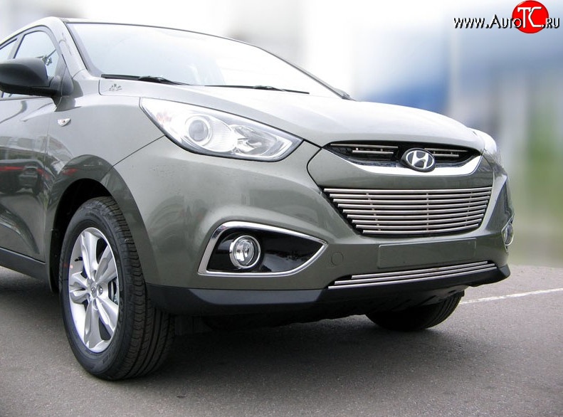 2 999 р. Нижняя декоративная вставка воздухозаборника Berkut Hyundai IX35 LM рестайлинг (2013-2018)  с доставкой в г. Нижний Новгород