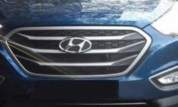 5 749 р. Хромированые накладки решетки радиатора СТ Hyundai Tucson TL дорестайлинг (2015-2018)  с доставкой в г. Нижний Новгород. Увеличить фотографию 2