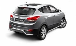 8 599 р. Защита порогов из круглой трубы диаметром 63 мм Petroil Tuning Hyundai IX35 LM дорестайлинг (2009-2013) (Нержавеющая полированная сталь)  с доставкой в г. Нижний Новгород. Увеличить фотографию 2