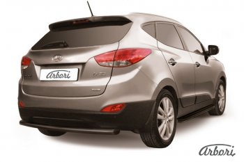 Защита заднего бампера Arbori (черная, 1 труба d57 mm). Hyundai IX35 LM рестайлинг (2013-2018)