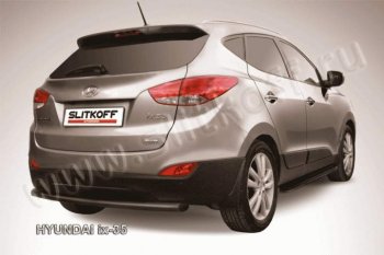 Защита заднего бампера из трубы d57 Slitkoff Hyundai IX35 LM рестайлинг (2013-2018)