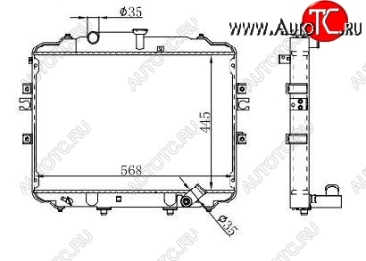 11 599 р. Радиатор двигателя SAT (пластинчатый, 2.5D, МКПП) Hyundai Porter HR (2005-2018)  с доставкой в г. Нижний Новгород