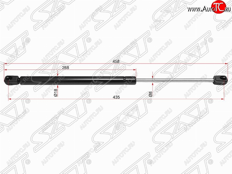 599 р. Упор крышки багажника SAT (на стекло)  Hyundai Santa Fe  SM (2000-2012)  с доставкой в г. Нижний Новгород