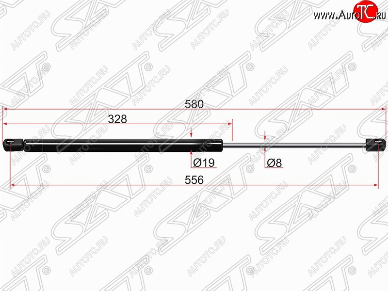 699 р. Упор крышки багажника SAT (газовый)  Hyundai Santa Fe  SM (2000-2012)  с доставкой в г. Нижний Новгород