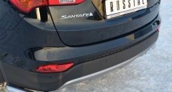 11 499 р. Защита заднего бампера (Ø63 мм уголки, нержавейка) SLITKOFF  Hyundai Santa Fe  DM (2012-2016) дорестайлинг  с доставкой в г. Нижний Новгород. Увеличить фотографию 2