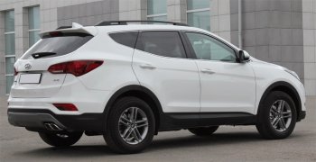 10 349 р. Комплект рейлингов АПС  Hyundai Santa Fe  DM (2012-2019) дорестайлинг, рестайлинг (Черные, без поперечин)  с доставкой в г. Нижний Новгород. Увеличить фотографию 5