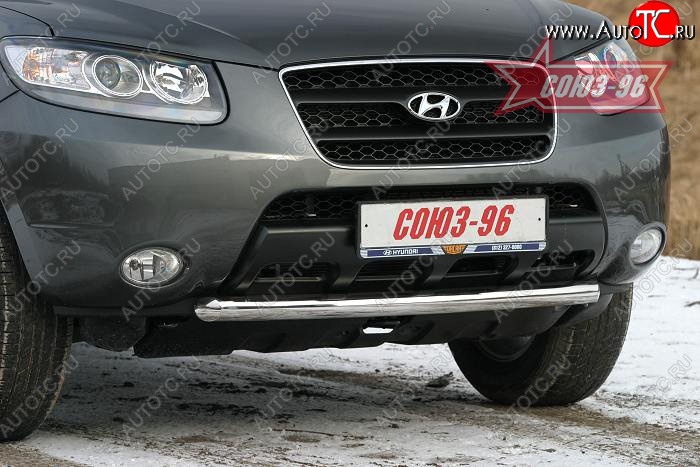 11 699 р. Защита переднего бампера одинарная Souz-96 (d60) Hyundai Santa Fe CM дорестайлинг (2006-2009)  с доставкой в г. Нижний Новгород