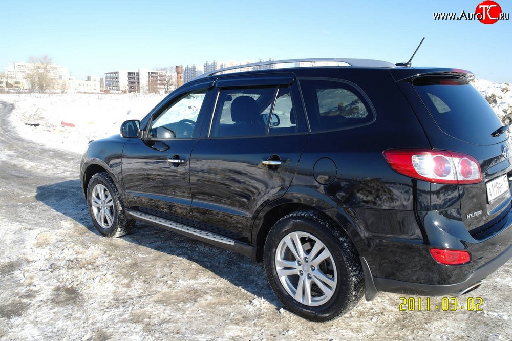 13 549 р. Пороги BMW Style Hyundai Santa Fe CM рестайлинг (2009-2012)  с доставкой в г. Нижний Новгород